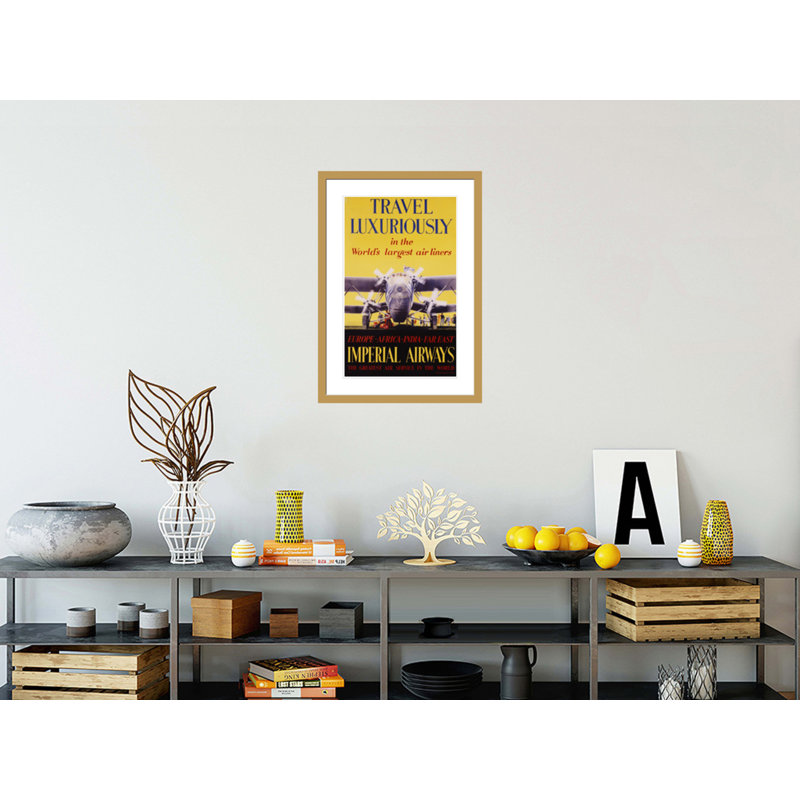 «Travel Luxuriously» par V.L. Danvers - estampe numérique encadrée, H 29,5 po x l 20,79 po