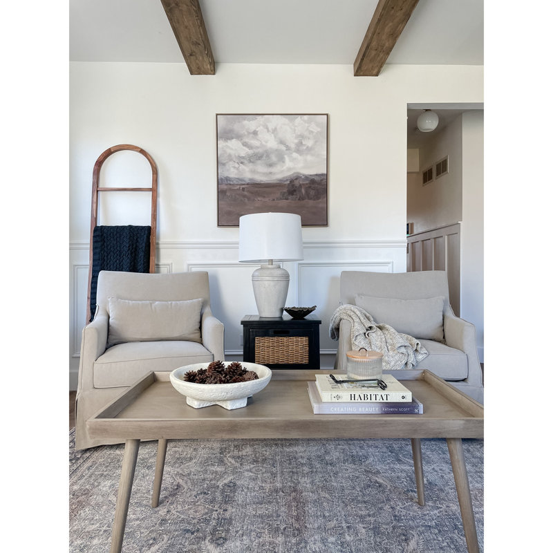 Jeté en coton Ralen, Gris