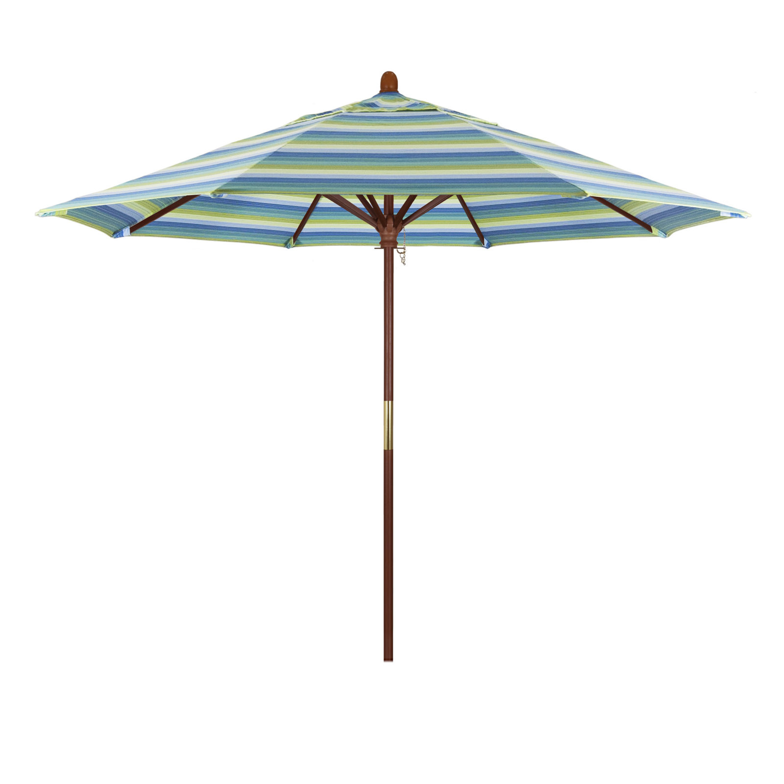 Manford 108'' Sunbrella® Outdoor Umbrella, Seville Seaside Stripe Sunbrella®