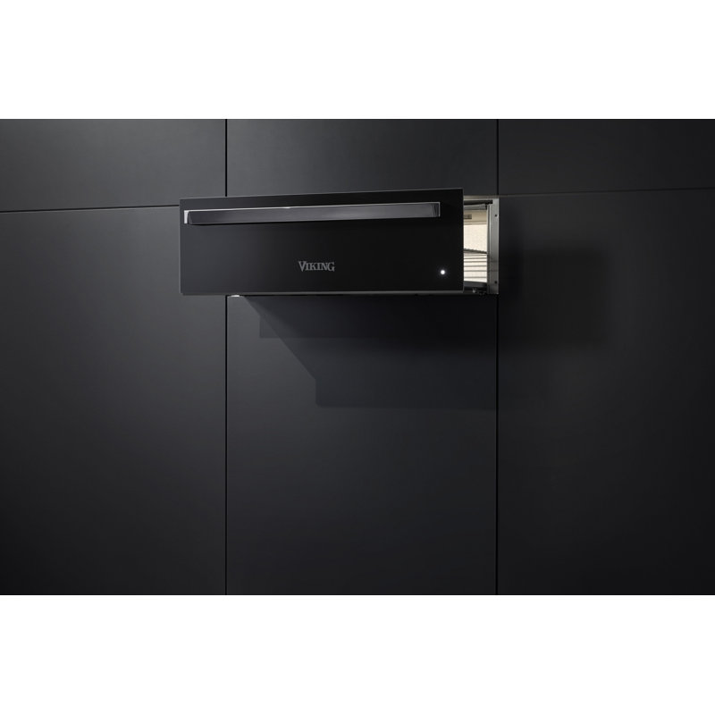 30"W. Warming Drawer, Black Glass