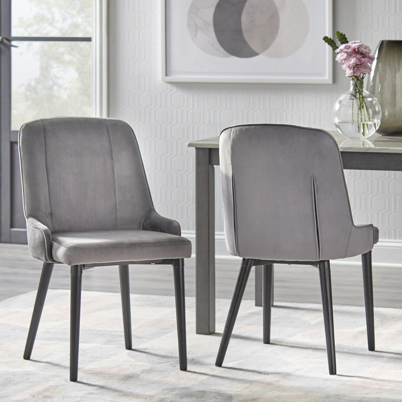 Leddy 19.3'' H Upholstered Side Chair, Gray