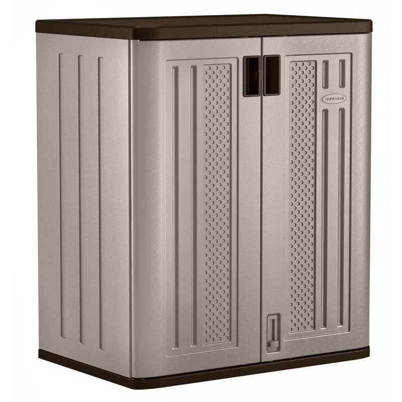 2 Piece Resin Single Storage Cabinet ( 33'' H x 20.2'' W x 30'' D)