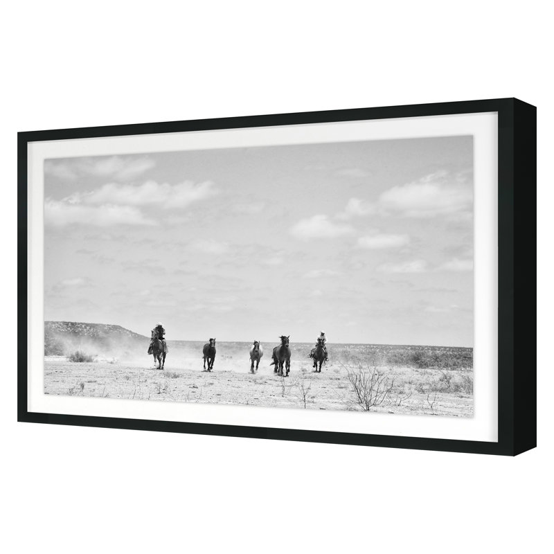 Peinture «Coming Home» par Jean Cornell, Noir, H 20 po x l 30 po