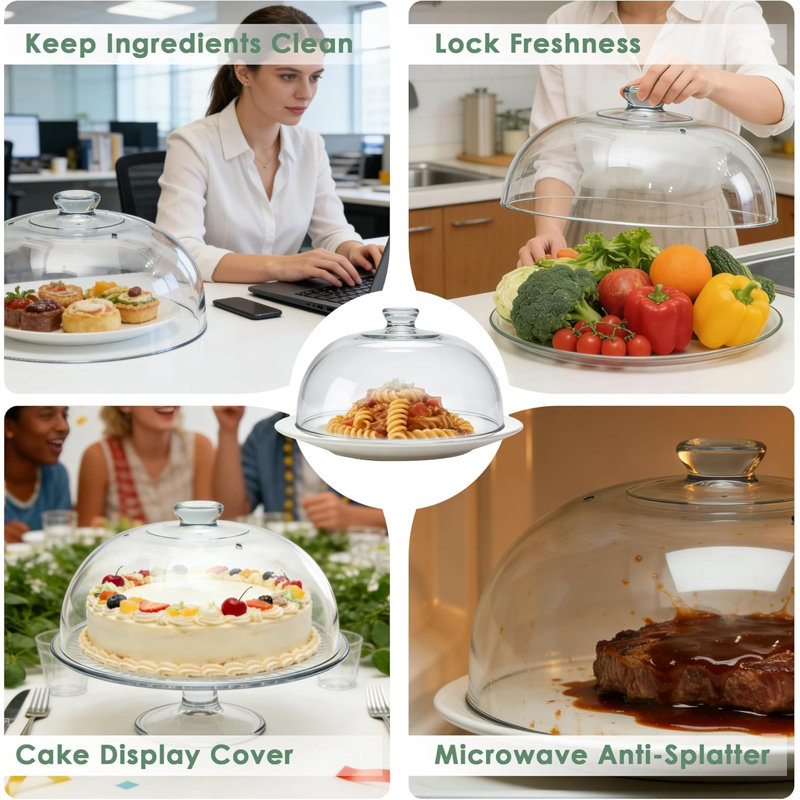 10 Inch, One-Piece Integrated Handle Dome Design