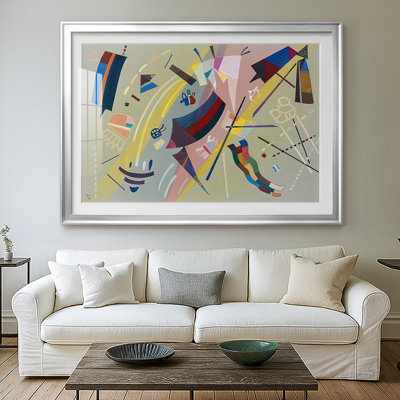 Diverses parties - Wassily Kandinsky - Encadré - Sous passe-partout et encadré sous verre acrylique, grand tableau pour salon