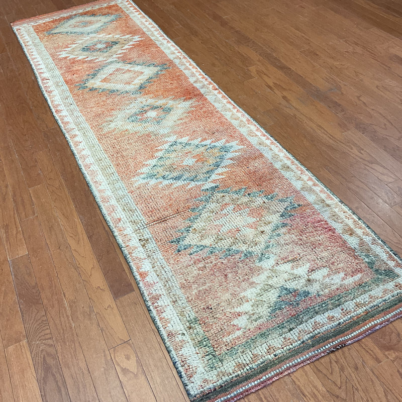 Handmade Turkish Oushak Wool Runner