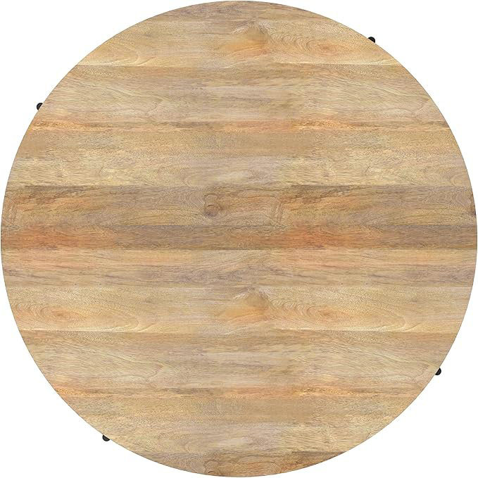 Home Imports Emporium Rayburn Table basse industrielle ronde naturelle, Natural Wood