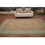 Tapis traditionnel orange en laine à motif floral 7 x 10
