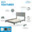 Roma Faux Leather Upholstered Platform Bed Frame with Adjustable Headboard , Strong Slat Support System, No box Spring Required-239839205-239839207