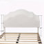 Lit plateforme tapissier avec tête de lit ajustable, rembourré en tissu de lin, lit plateforme de style simple et moderne sans sommier, assemblage facile-431670477-431670512