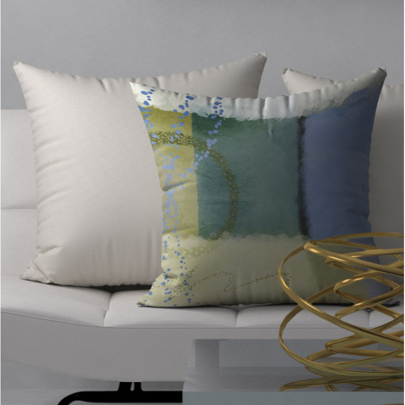 Abstract Throw Pillow, 24" H x 24" W