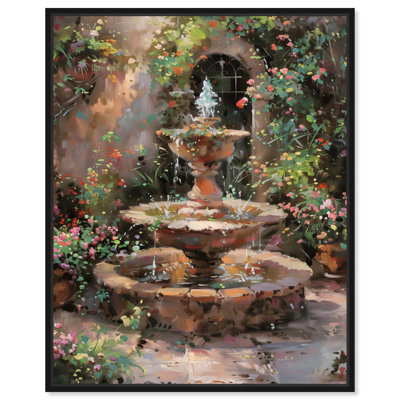 Hidden Fountain Impressionism Art by Art Remedy