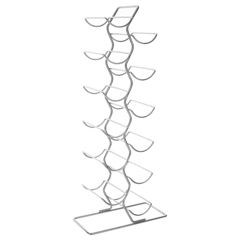 Floor Wine Bottle Rack in Chrome