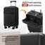 Ensemble de 5 valises semi-ouvertes à ouverture semi-rigide avec valise légère et port USB TSA-1790315296
