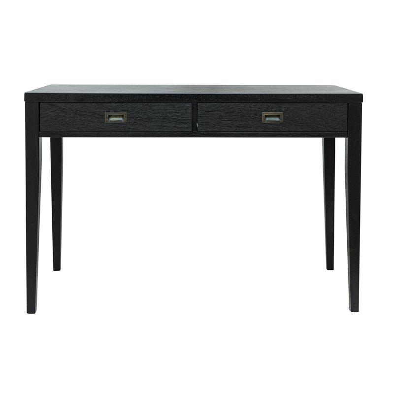 Canapé inclinable en cuir véritable 107 po Wichita Ardith Elowen, Noir, noir, noir, noir