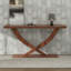 Console en bois d'acacia d'intérieur moderne avec pieds croisés Home-832860707
