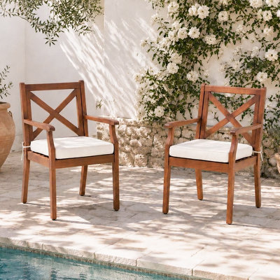 Outdoor Patio Eucalyptus Dining Chair