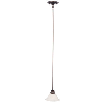 Maplewood 1 - Light Marble/Pewter Single Pendant