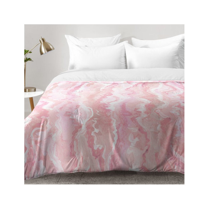 Ensemble d'édredon Soft Blush Melt, Édredon double / grand + 2 taies décoratives sta