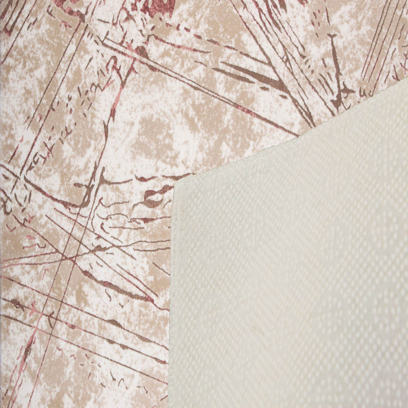 Stylish Woven Carpet (4.6 x 7.2 Feet), 100% Polyester, 0.4 in Pile Height | Antibacterial, Non-Slip Underside, Machine Washable | 3D Digital Print Design | Perfect for Living Room, Bedroom, & Dining Areas