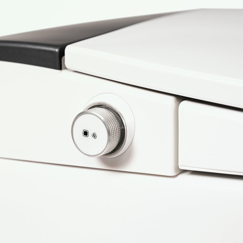 Heated Seat Smart Toilet with Foot sensor Flush and Knob Control