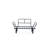Mykaela Fabric 49'' Reception Chair,Metal Frame and Cushion-1670900541