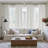 Full Blackout Curtains,Thermal Insulated Drapes,Double Layer Linen Blended Room Darkening Back Tab Pinch Pleat Drapes-120617279-115423545