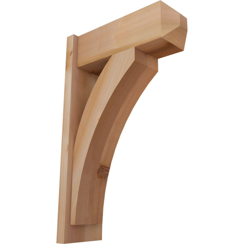 Thorton Craftsman Rustic Wood Outlooker,  20" D x 32" H , 7 1/2" W Western Red Cedar (Smooth)