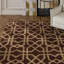 Tapis brun / beige en laine touffeté à la main Andric-16189920