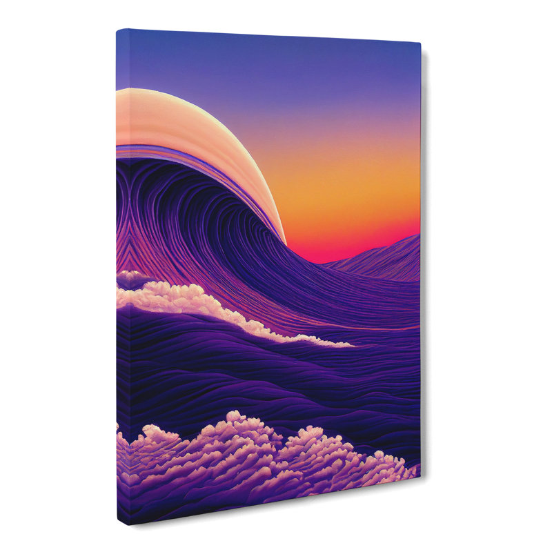Zebra Vaporwave - Wrapped Canvas, 50cm H x 35cm W x 3cm D