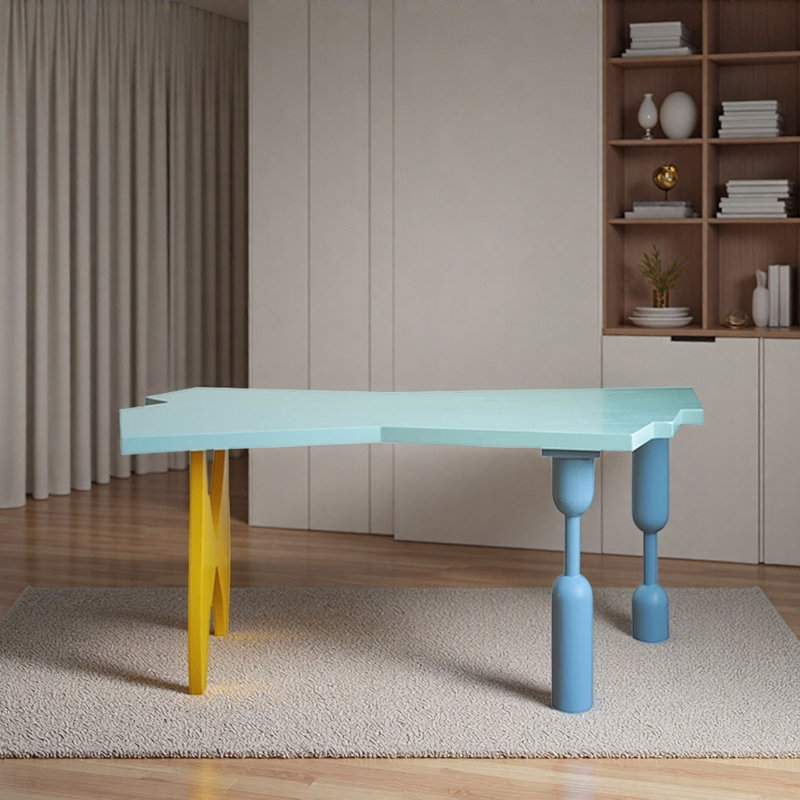 Bureau en bois de frêne coloré Creative Design, H 29,52 po x l 62,99 po x P 35,43 po