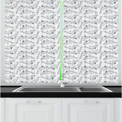Ruffled Kitchen Curtain