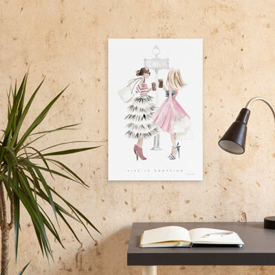 Paris Girlfriends II Pastel - Brown Chic Coffee Coffees Art