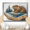 Forêt marmotte dans un paysage d'hiver I - art mural de marmotte pour le salon