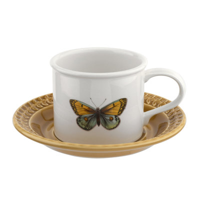 Portmeirion Botanic Garden Harmony Brkfst C&S Emb 9Oz Amber