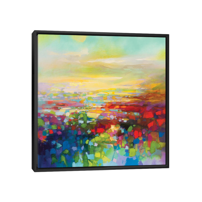 «RVB Fragments» par Scott Naismith - reproduction d'art, Pas de tapis, Toile avec cadre noir, H 37 po x l 37 po x P 1,5 po
