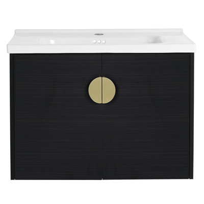 Asahn 27.7'' Single Bathroom Vanity with Ceramic Top