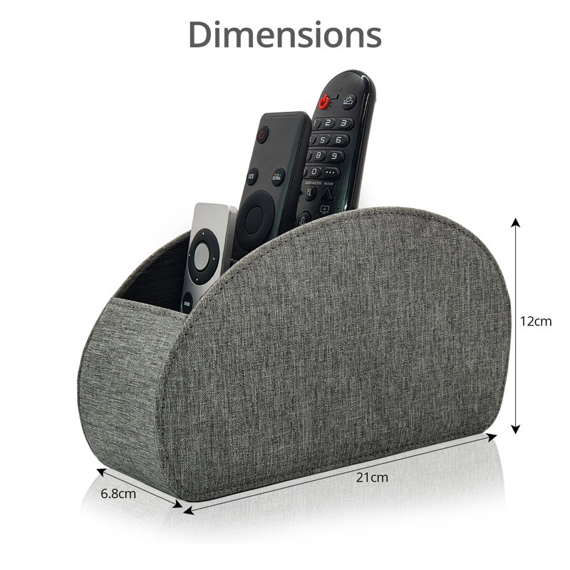 Annea Remote Control Holder, Grey/Black