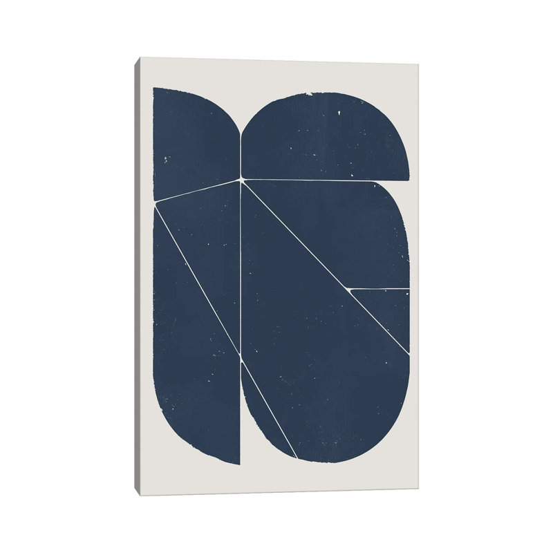 Abstrait bleu - impression d'art mural - toile tendue