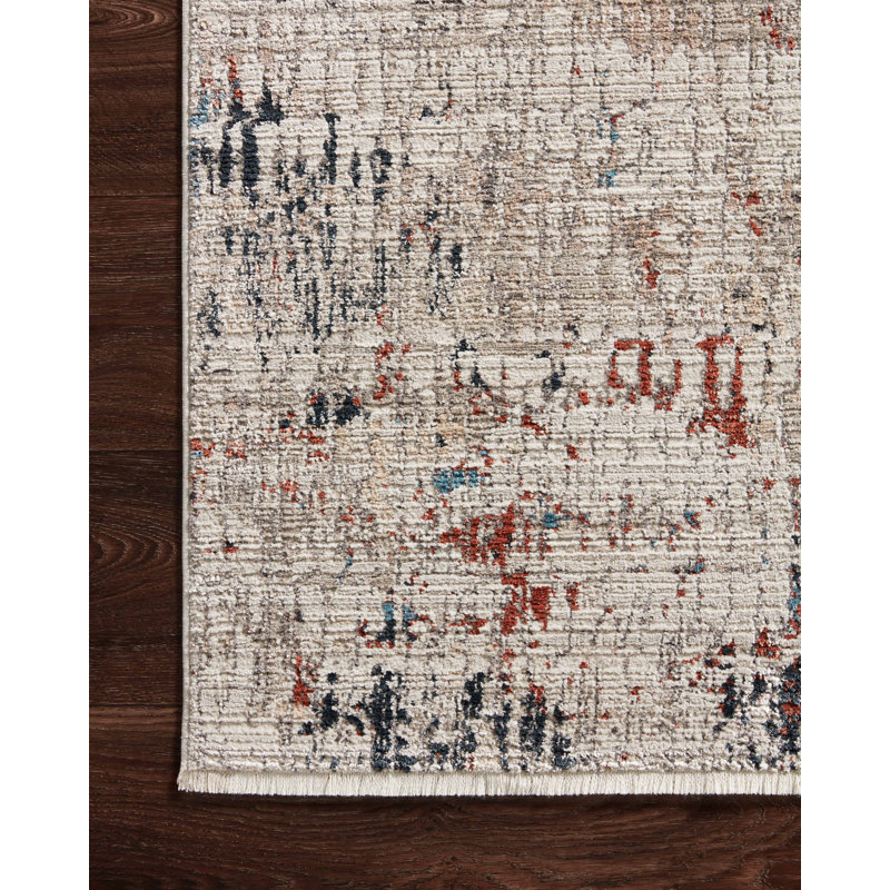 Tapis beige tissé à la machine Ballycraigy, Rectangle 4 pi x 5 pi 5 po