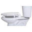 Siège de toilette allongé en plastique surélevé-39806116