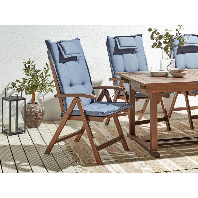 Bartonville Patio Dining Armchair with Cushion, Blue