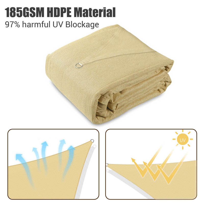 Filet de protection pour la piscine pour patio, Beige, 16 (pi) x 16 (pi)
