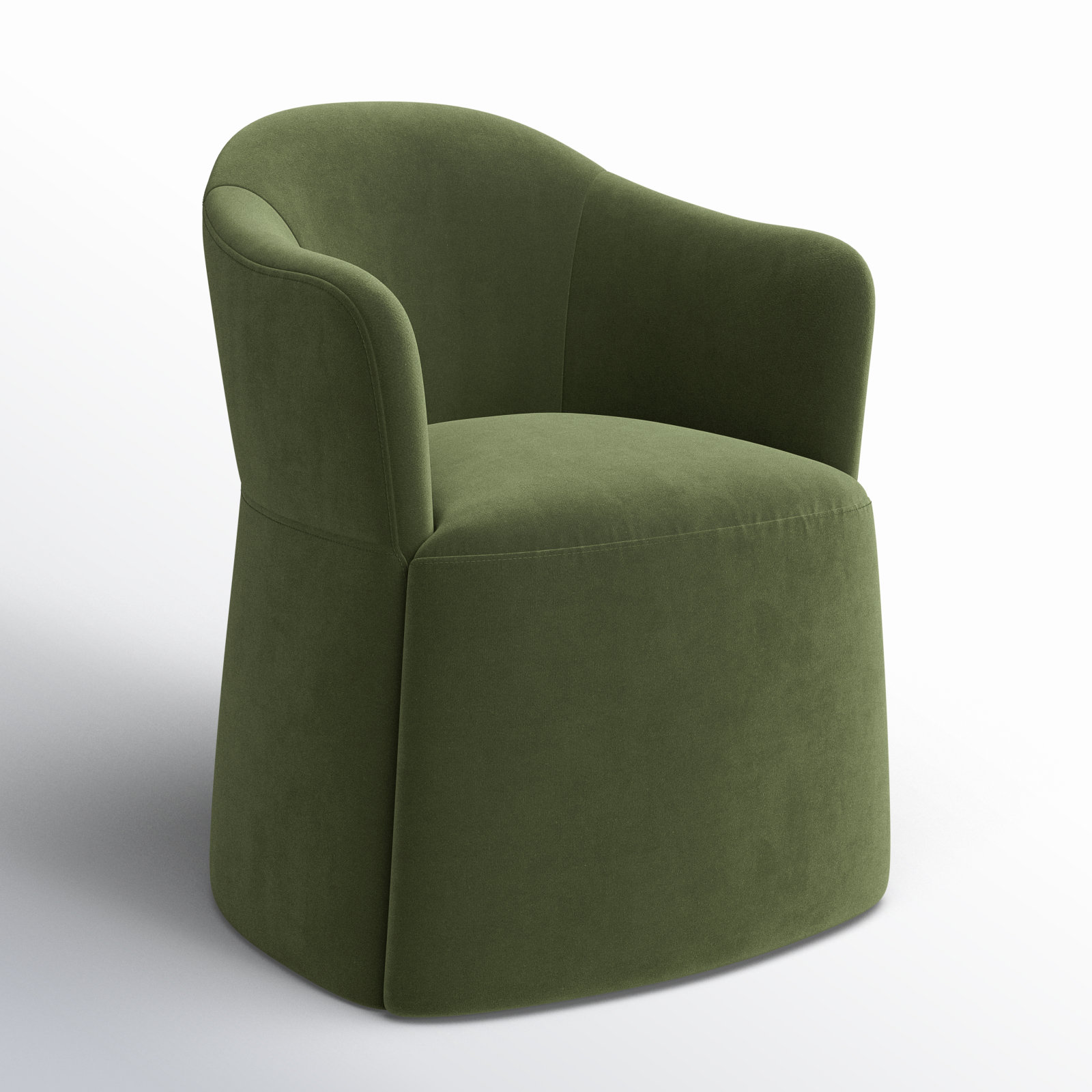 Janina Dining Armchair, Bella Forest Performance Velvet