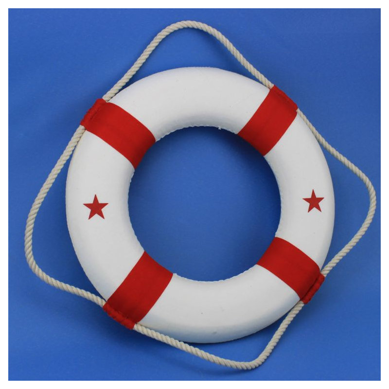 Décoration murale décoration ring life, Rouge / Blanc, H 30 po x l 30 po x P 2 po