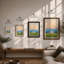 Camper Van at Leisure Modern - Framed Print-109313339-109313336