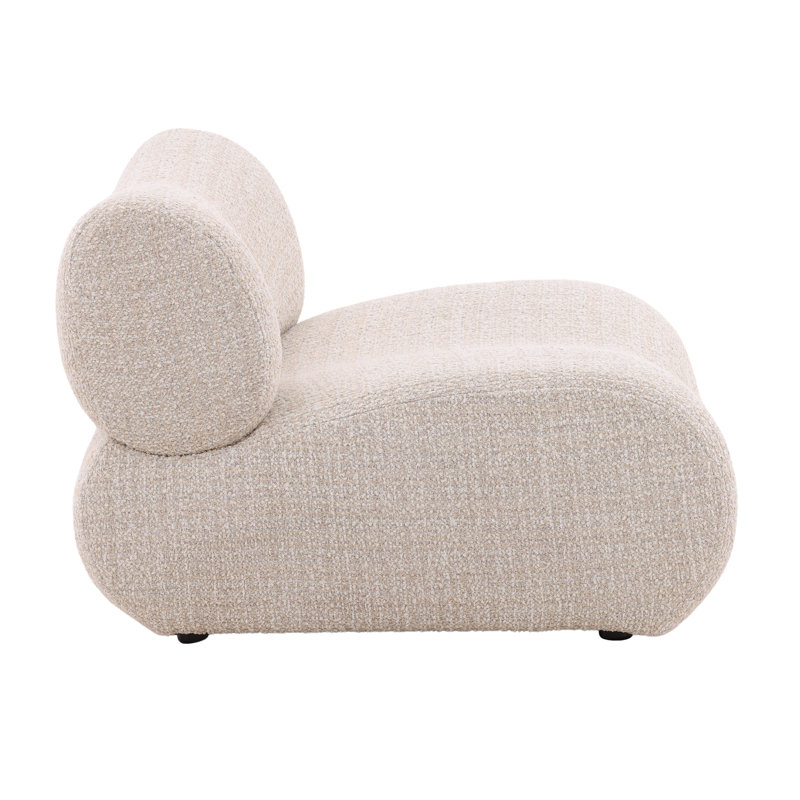 Oasis Polyester Boucle Fabric Occasional Chair, Sand