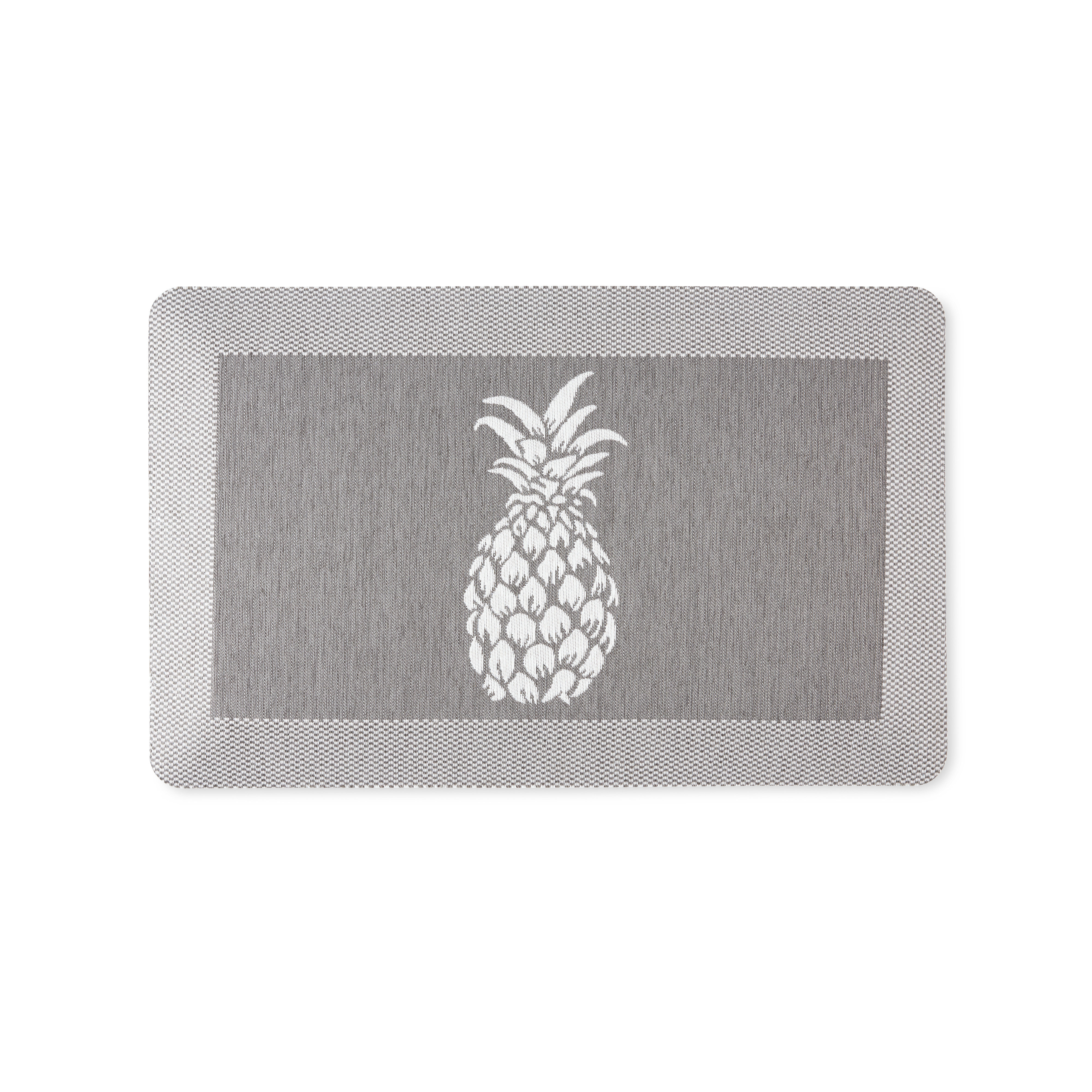 Pineapple Linen Tea Towel - Textured Black