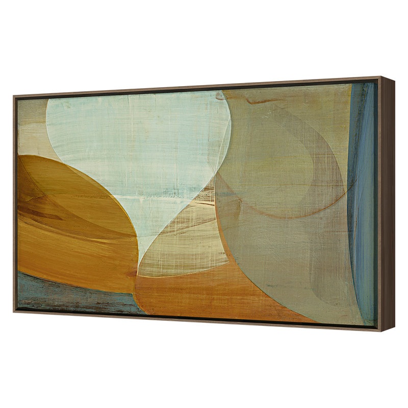 Swank Print by Victoria Johnson, 26" H x 40" W x 2" D, Walnut