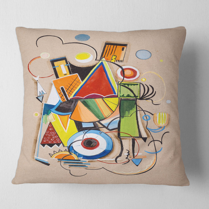 Housse de coussin et insert Compositions I, 16" x 16"